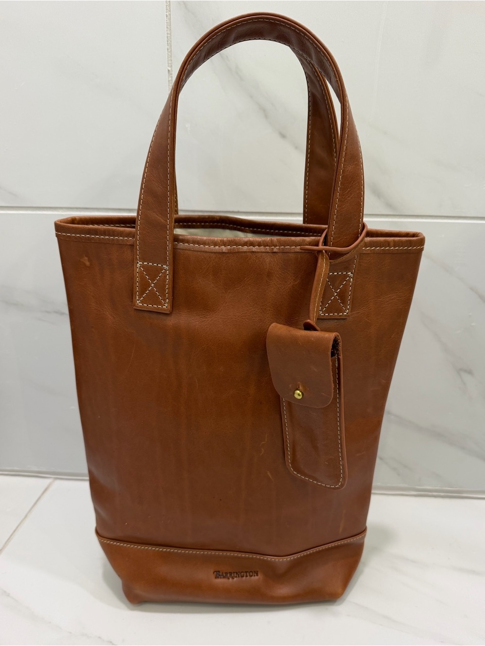Florentine Genuine Leather Wine Tote